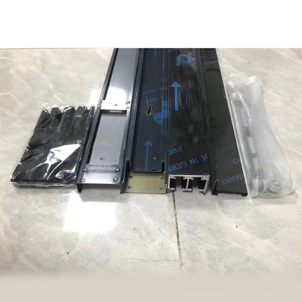 304 Stainless Steel Bathroom Glass Door Partition With Double Sliding Door