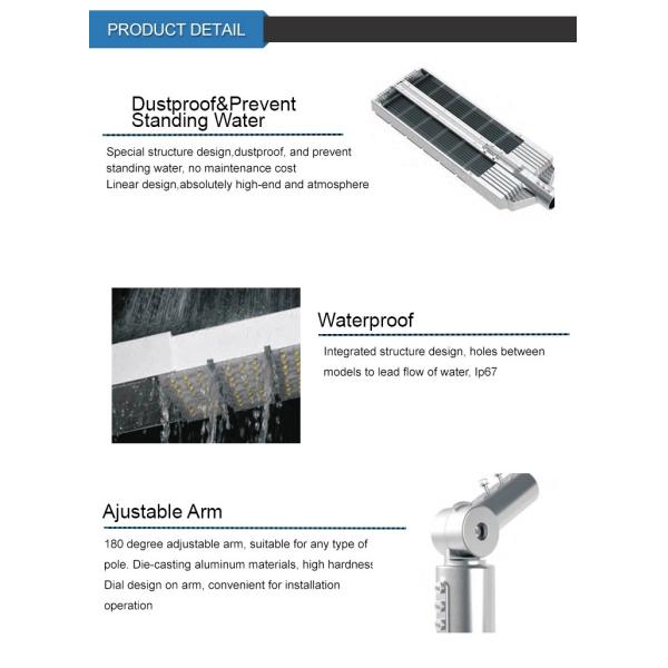 High Luminance IP67 180w LED Street Light For Outdoor Newest Design Aluminum Shell