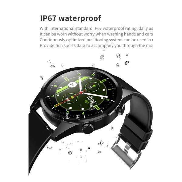 200mAh Bluetooth Calling Smartwatch 1.28" IPS Round Adult Touch Screen Wristband