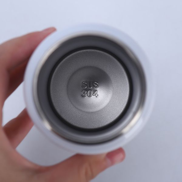 14oz Sublimation White Stainless Steel Water Bottle Tumbler With Portable Slip-Top Lid Vacuum Insulated Kids Water Bottle