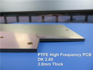 Metal Based High Frequency PCB Built on 3.0mm PTFE 1.0oz with Immersion Gold for Radio Device