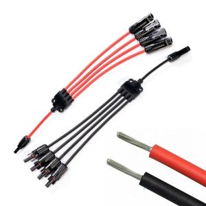 China XLPO Insulation 10awg 6mm 1 to 4 Y Type H1z2z2-k Solar Panel Extension Cable 12awg for Sustainable Solar Solutions wholesale