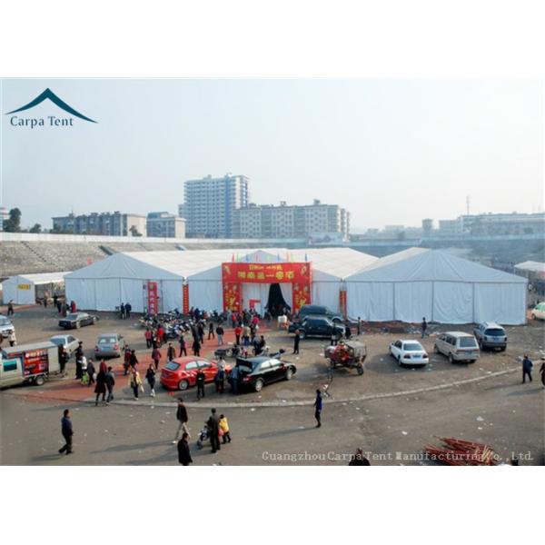 Different Sized Custom Event Tents With White PVC Fabric For Exhibition