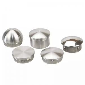 China High Quality Balustrade Tube Dome Handrail Fitting Stainless Steel Pipe End Cap wholesale