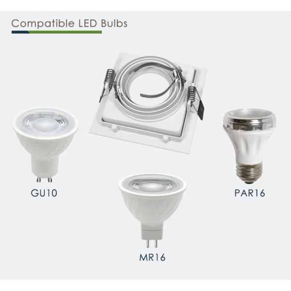 Ceiling Downlight Mr16 LED Housing Die Cast Aluminum Square Light Frame