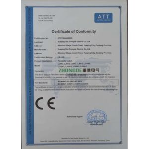 Zhejiang Zhongde Electric Co., Ltd. Certifications