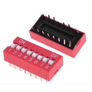 China SPST 8 Position Through Hole DIP Switches SMT SMD 2.54mm Terminal Pictch wholesale