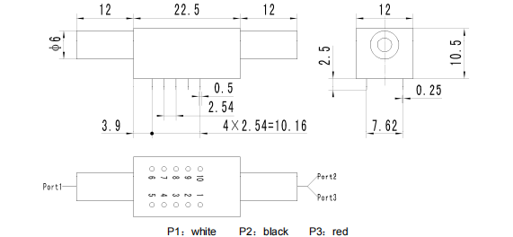 850nm Wavelength 1x2 Fiber Optic Switch Non Latching With / Without Connector