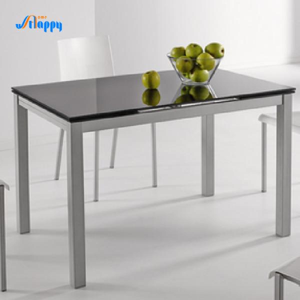 Quality Glass Top Modern Extendable Dining Table High Stability for Household for sale