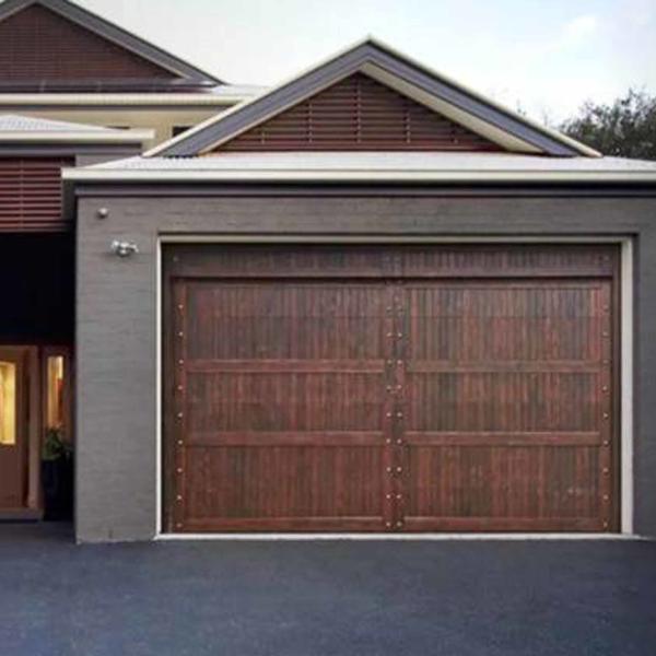 Quality Sectional Overhead Garage Doors , Solid Wood Grain Garage Door for sale
