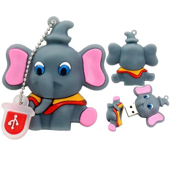Pormo Gifts USB 3.0 Flash Drive Flash Disk 32GB 64GB Elephants Shape