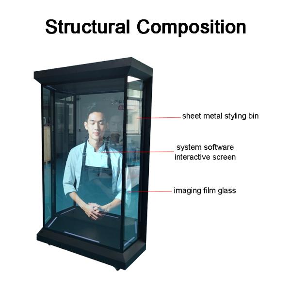 75 inch holobox with High Contrast LCD Transparent Display for Jewelry Luxury Exhibition Events