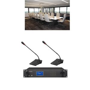 China Cardioid Directional XLR Gooseneck Microphone Wireless Conferencing System 30MHz Bandwidth wholesale