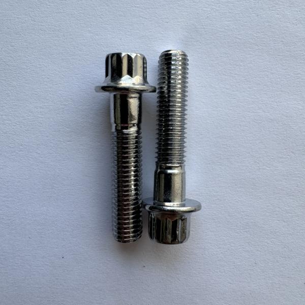 Grade GR5 Normal Finish Titanium Bolt M8 x1.25x 32MM 12 Point Flange Bolt for Sprint Car in Natural