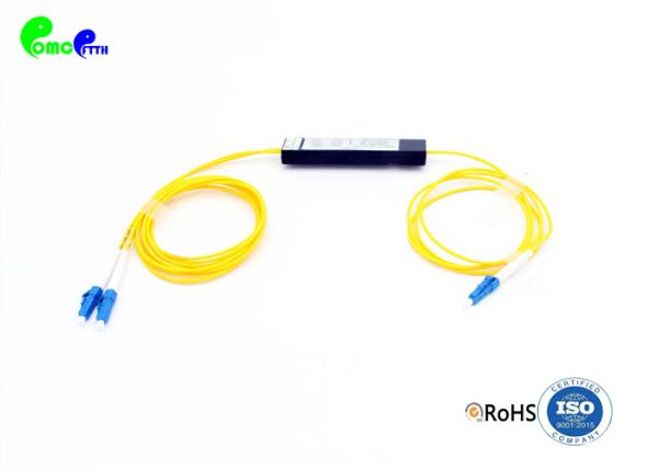 Quality 1×2 Fiber Coupler Splitter LC UPC SM Connector With Yellow Color Wide Operating Temperature And Wavelength for sale
