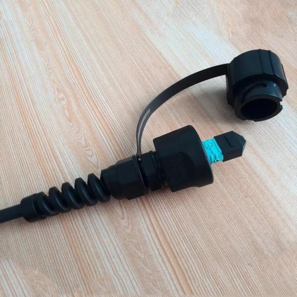 Quality ODVA MPO Waterproof Protection Terminating Fiber Optic Cable IP68 for sale