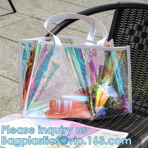 Female Holographic Transparent Handbags Women Beach Bag Sac Hologram Laser Clear