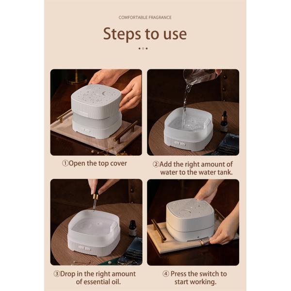 HOMEFISH Bluetooth Music LED Light Essential Oil Diffusers Aroma Diffuser Humidifier 500ML