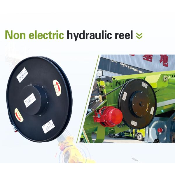 Auto Spring Driven Hydraulic Hose Reel With 2 Hoses High Pressure Customized Length for Dual Oil Channel Aerial Work Vehicle