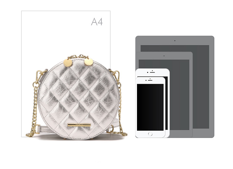 Small round new Korean version of joker women's bag fashion chain style one-shoulder cross-body bags