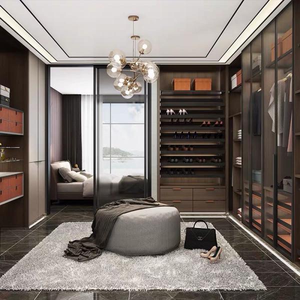 Modern Fitted PVC Walk In Garderobe Robe Cupboards MDF Ready Made