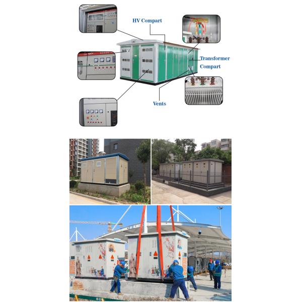 Mv Hv Compact Substation Transformer 3 Phase Oil Type 3250kVA 3500kVA Pre Installed