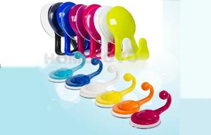 China Eco friendly Color small wall coat hooks Yellow Bathroom wall hangers wholesale