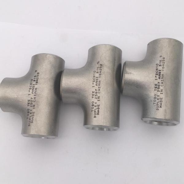 Customized Size ASTM A812 Butt Welding Pipe Fittings UNS S31803 S32750 S32760 Pipe Seamless Equal Tee Super Duplex