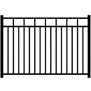 China Powder Coated 1.2m Metal Picket Fence Spear Top Design wholesale