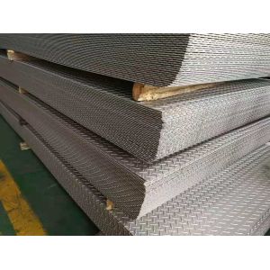 Antiskid Polished Diamond Metal Sheet 4x8 , Fireproof Stainless Steel Checkered