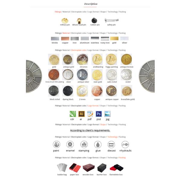 Custom Gold Star Metal Badge Brooch 3D Metal Red Star Lapel Pin