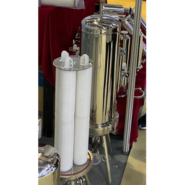 Microporous Multi Cartridge Filter Housing Stainless Steel Three Core Sanitary