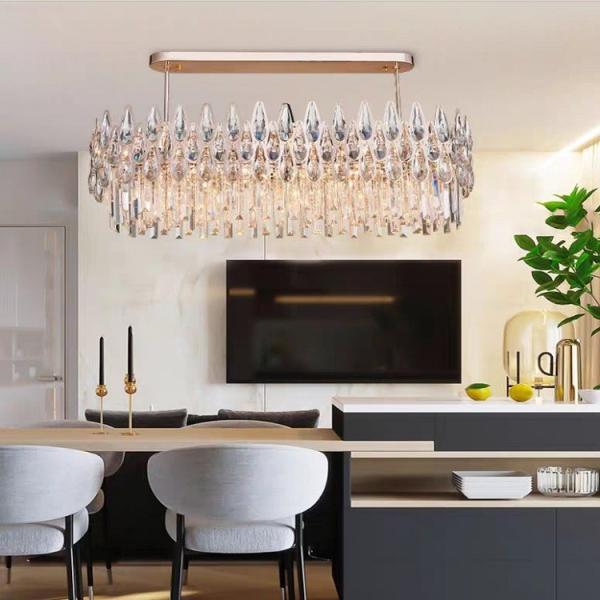D50cm Crystal Clear Modern Pendant Light Decoration