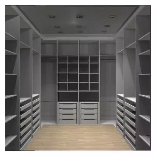 Classic Cloth Wardrobe Walk In Closet , Attic Walk In Closet Wardrobe Glass