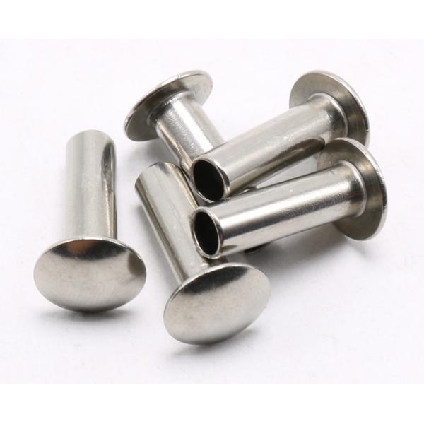 Stainless Steel Semi Tubular Rivet Round Head Hollow End For Brake Lining