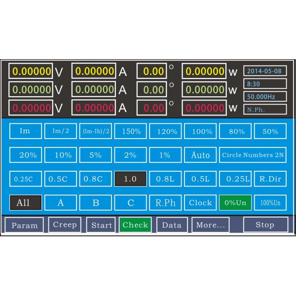 High Accuracy 0.05 Class Meter Test Bench 120A Three Phase