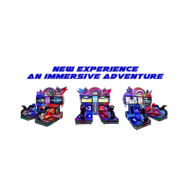 Coin Pusher HD 2 Player Racing Arcade Machine Motorbike Arcade Machiner 400W