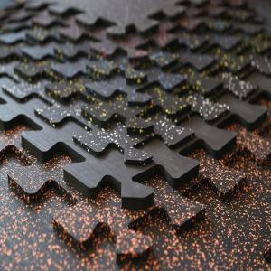 China SBR EPDM Granule Gym Flooring Rubber Mat With Flecks wholesale