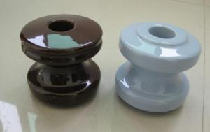 China ANSI Porcelain shackle type insulators with  brown color porcelain disc insulator 54-1 on sale