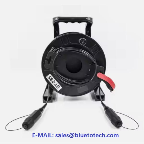 XBEAM Expand Beam Optical Fiber Patch Cable 2/4core Armored Field Fiber Optic Patch Cord with Cable Drum