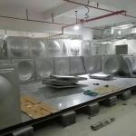 SUS304 Rectangular Sectional Firefighting Water Tank Basement