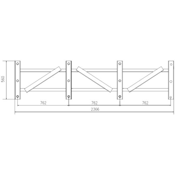 Firm Bailey Bridge Components Bracing Vertical Frame For TR / QR