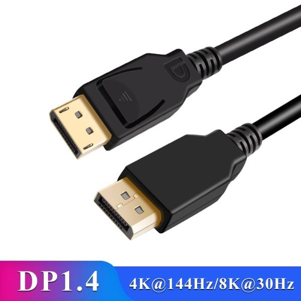 Quality 32.4 Gbps 8K DisplayPort To Displayport 1.4 HDTV Computer Connection Cable for sale