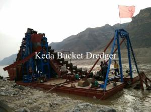 China 100m3/H Bucket Chain Gold Dredger Large Scale Mining Machine wholesale