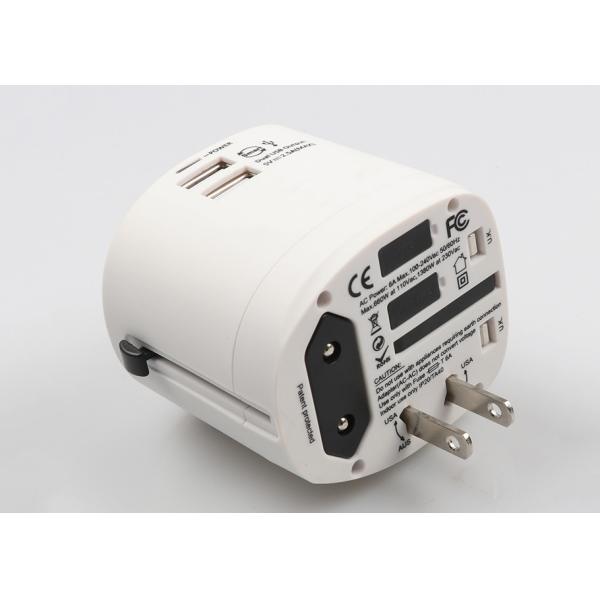 Universal Travel Power Adapter Dual USB Port 2500mA DC 5V Charger For Ipad