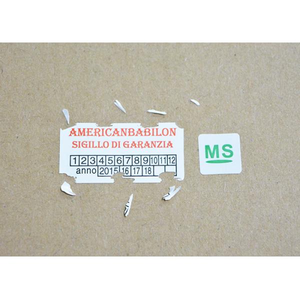 Tamper Proof Custom Egg Shell Stickers , Self Adhesive Security Seal Stickers