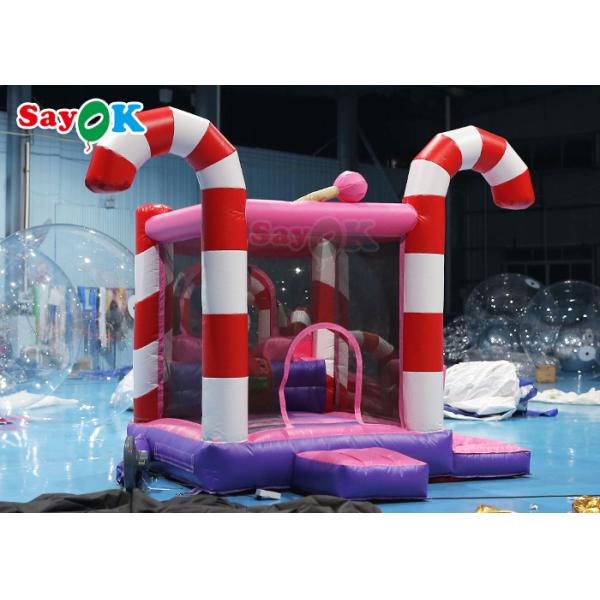 Silk Printing Candy Inflatable Slide Bounce Two In One Inflatable Toys
