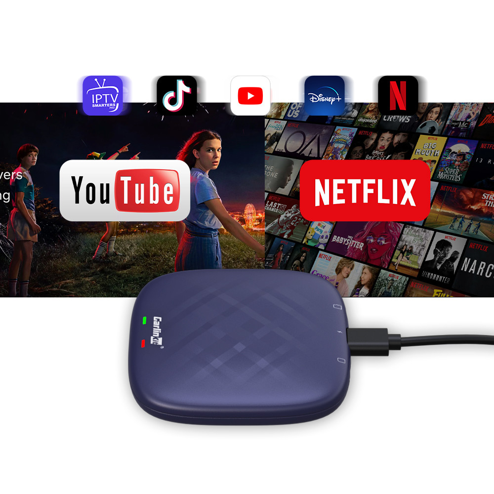 TBox-Plus 128GB Android 13 Wired to Wireless Adapter Carplay Auto Ai Box Car Play Wireless Adapter Black No Lag