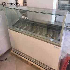 China R290 Ice Cream Display Freezer Gelato Display Cooler With 6 Trays on sale