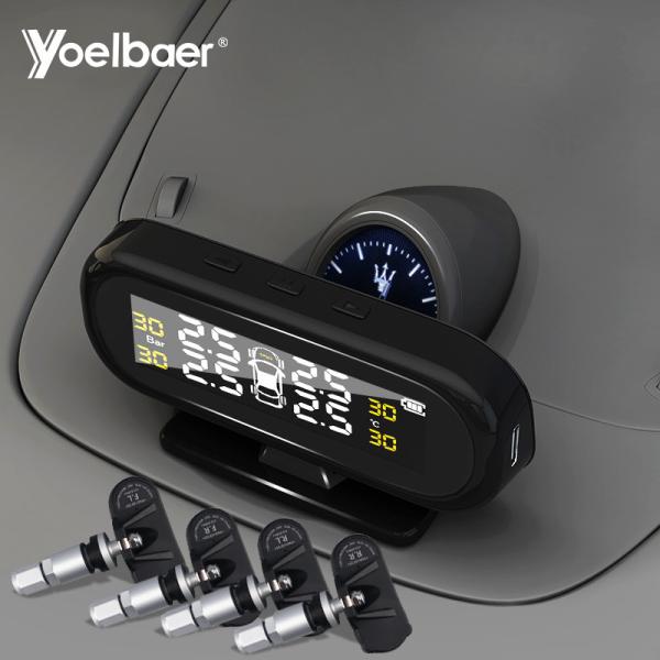 Quality Factory Directly Sell Car TPMS USB Solar Power Tyre Pressure Monitoring System for sale